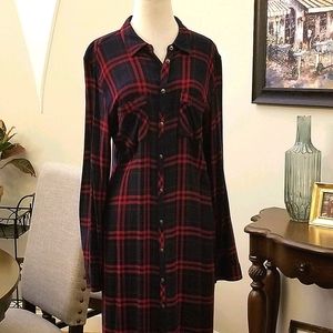 Maurices Long Plaid Top